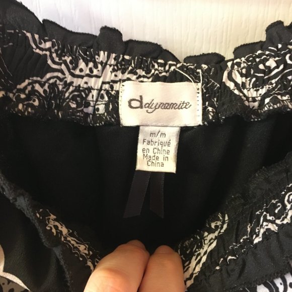 Dynamite B&W Strapless Maxi Dress - Picture 4 of 4